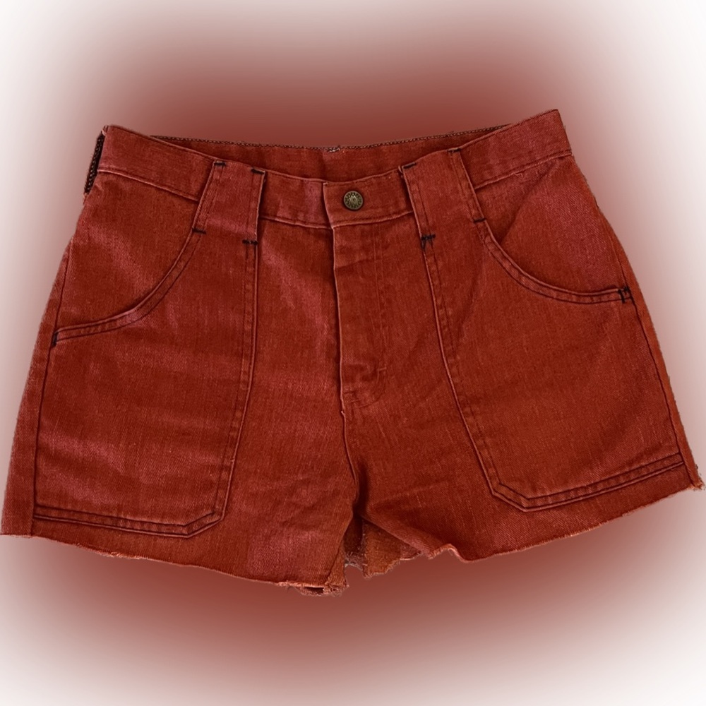 JCPenney 1970’s Red Cut-Off Disco Shorts